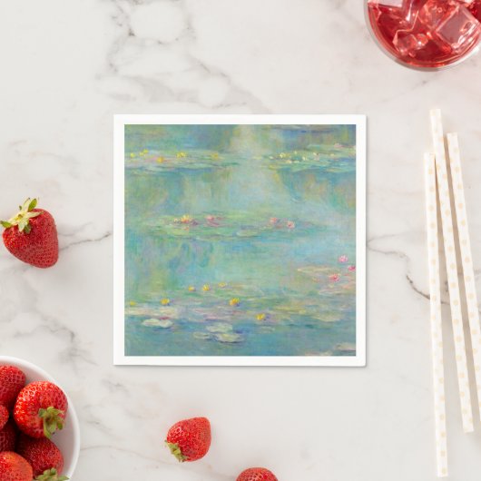 Serviette En Papier Série Water Lilies par Claude Monet (En situation)
