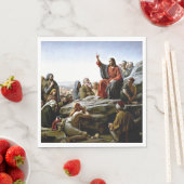 Serviette En Papier Sermon sur le Mont - Carl Bloch peinture (En situation)