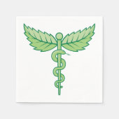 Serviette En Papier Serpent Caduceus Papier Naples (Devant)