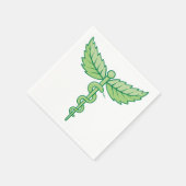 Serviette En Papier Serpent Caduceus Papier Naples (Coin)