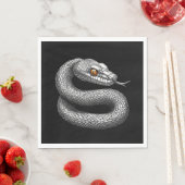 Serviette En Papier Serpent d'argent (En situation)