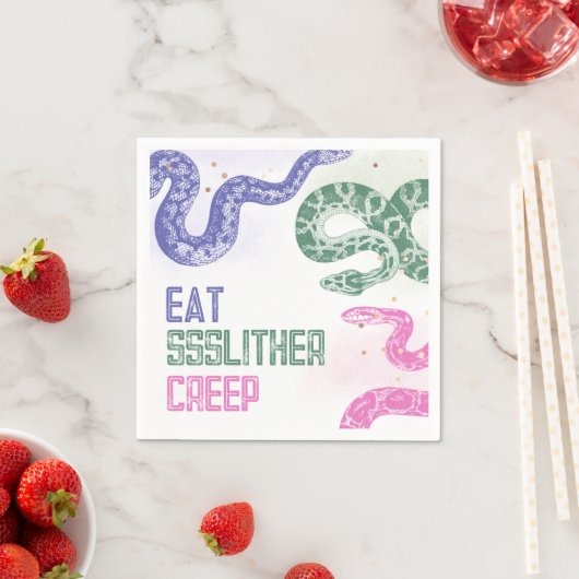 Serviette En Papier Serpent de fille serviettes (En situation)