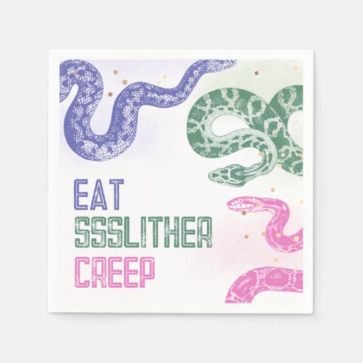 Serviette En Papier Serpent de fille serviettes (Devant)