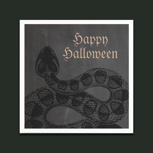 Serviette En Papier Serpent d'Halloween adulte
