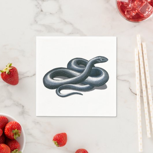 Serviette En Papier Serpent d'Indigo Est (En situation)