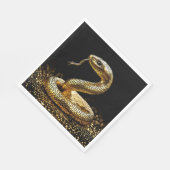 Serviette En Papier Serpent doré (Coin)