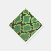Serviette En Papier Serpent noir et vert (Coin)