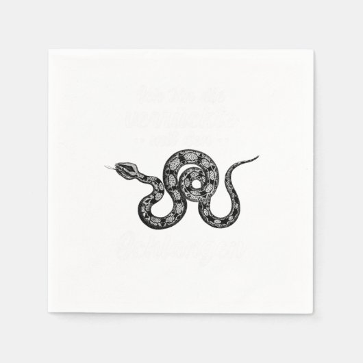 Serviette En Papier Serpents Schlange Reptiles Reptiles Serpent Animal (Devant)