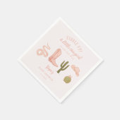 Serviette En Papier Serre-Baby shower de fille (Coin)