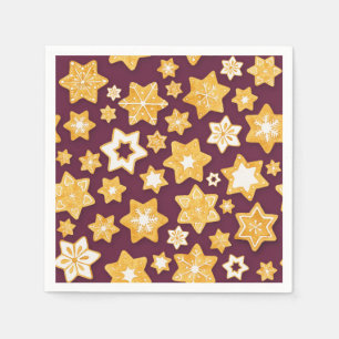 Serviette En Papier Serre de biscuits de Noël avec Arrière - plan de p