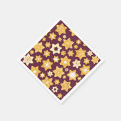 Serviette En Papier Serre de biscuits de Noël avec Arrière - plan de p (Coin)