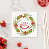 Serviette En Papier Serre de Noël avec Mistletoe (En situation)