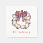 Serviette En Papier Serre d'huître avec ruban plaqué Personnalisé (Devant)