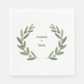 Serviette En Papier Serre d'olive verte personnalisée (Devant)