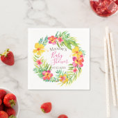 Serviette En Papier Serre florale tropicale personnalisée (En situation)