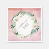 Serviette En Papier Serre rose Rose d'albâtre rustique Folio (Devant)