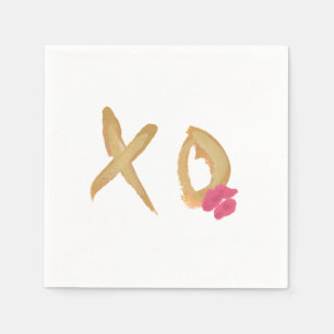 Serviette En Papier Serrer et baiser les lèvres XO Napkins