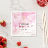 Serviette En Papier Serrer et torréfier les nuages roses serviettes Ba (En situation)