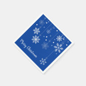 Serviette En Papier Serrer les flocons de neige Joyeux Noël Papier Ble (Coin)
