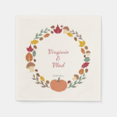 Serviette En Papier Serres et serviettes Mariages de automne (Devant)