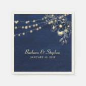 Serviette En Papier Serrure Russe Marine Lumières Mariage Napkins (Devant)