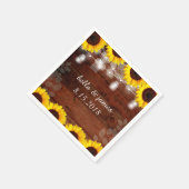 Serviette En Papier Serrure Rustique Lumières Tournesol Papier (Coin)