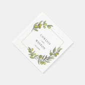 Serviette En Papier Serrures en olivier encadrent des serviettes maria (Coin)