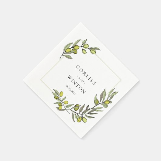 Serviette En Papier Serrures en olivier encadrent des serviettes maria (Coin)