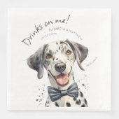 Serviette En Papier Serveur dalmatien joueur Aquarelle Personnalisable (Devant)