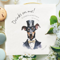 Serveur Doberman Élégant Aquarelle Personnalisable