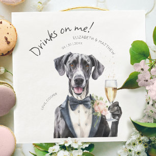 Serviette En Papier Serveur Dogue Allemand Majestueux Aquarelle Person
