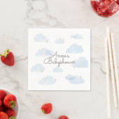 Serviette En Papier Serveurs de bébés shower nuages bleu clair (En situation)