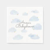 Serviette En Papier Serveurs de bébés shower nuages bleu clair (Devant)