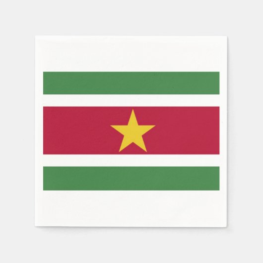 Serviette En Papier Serveurs "drapeau surinamien". (Devant)