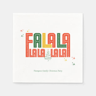 Serviette En Papier Service Carols de l'église de Noël de la famille