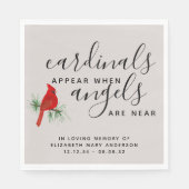 Serviette En Papier Service commémoratif funéraire du Cardinal Souveni (Devant)