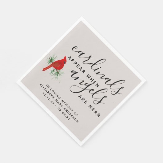 Serviette En Papier Service commémoratif funéraire du Cardinal Souveni (Coin)