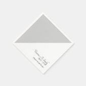 Serviette En Papier Service commémoratif gris simple Funérailles (Coin)