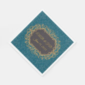 Serviette En Papier Service de monogramme de style Régence Regencycore (Coin)