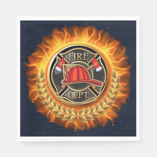 Serviette En Papier Service des incendies (Devant)