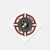Serviette En Papier Service d'incendie AJOUTER LE NOM Pompier Insigne  (Coin)