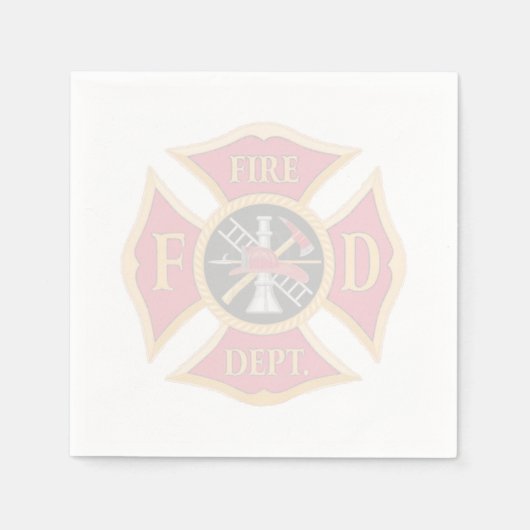 Serviette En Papier Service d'incendie Maltese Cross Naples (Devant)