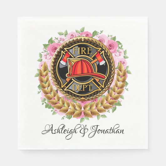 Serviette En Papier Service d'incendie Napkin (Devant)