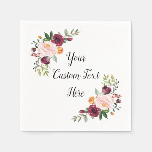 Serviette En Papier Services de mariage personnalisés Réception person (Devant)