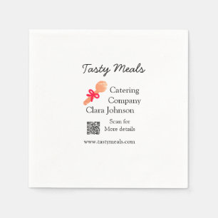Serviette En Papier Services de restauration ajouter nom QR code site 