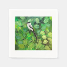 Serviette à cocktail avec oiseau