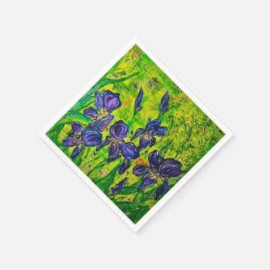 Serviette En Papier Serviette à cocktails Iris (Coin)