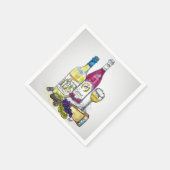 Serviette En Papier Serviette à cocktails - Vin et fromage (Coin)