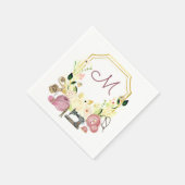 Serviette En Papier Serviette à coudre Monogram Crest Seamstress (Coin)