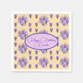 Serviette En Papier Serviette à fleurs chic Shabby Jaune (Devant)